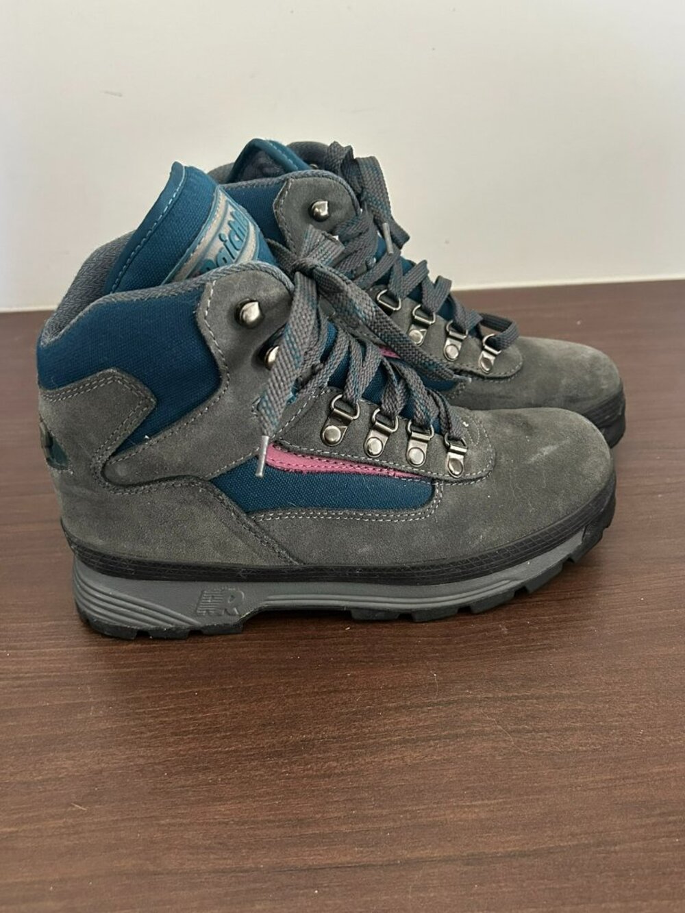 Raichle Gray Suede Swiss Hiking Boots Women's Size 7